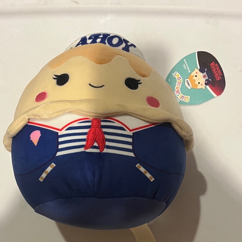 Squishmallows USS Butterscotch Sailor Plush - Navy and Cream